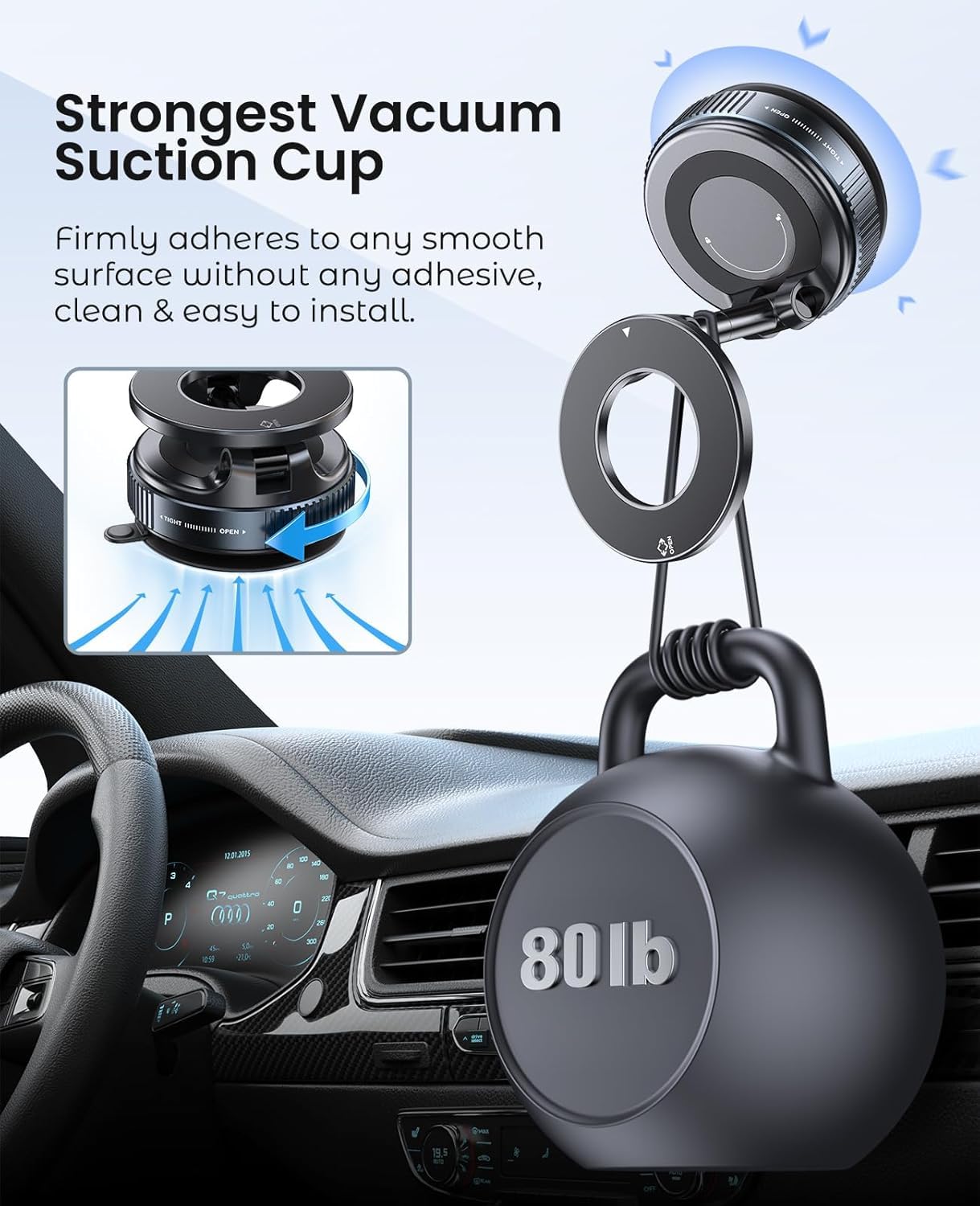 Unique Vaccum Magnetic Phones Holder